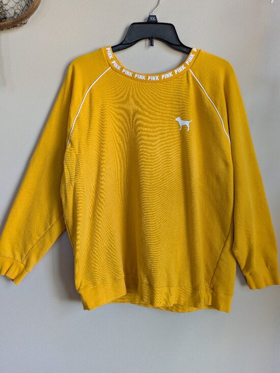 PINK Victoria's Secret Tops - PINK pullover knit blend dog logo long sleeve size L shirt #583